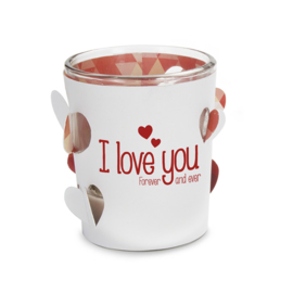 Stralend Lichtje - I love you - met waxinelicht - 6,5 cm