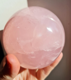 Rozenkwarts - Edelsteen bol - no.1 - 8,5 cm