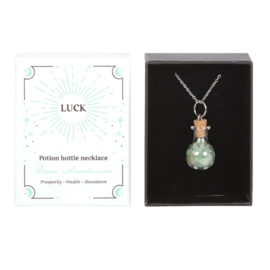 Ketting Geluksflesje Aventurijn