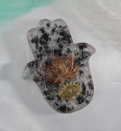 Orgonite - Hamsa Hand - Toermalijn