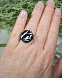 Ring Vogel Cabochon - Verstelbaar