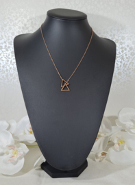 Ketting Triangle Roségoud kleur