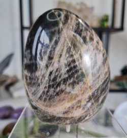 Zwarte Maansteen Edelsteen Sculptuur 7,5 cm no.4