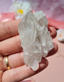 Bergkristal Cluster - Brazilië - Extra - no.23 - Edelsteen Cluster 6 cm