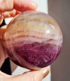 Fluoriet Regenboog Edelsteen Bol no.9
