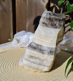 Zebra Calciet - Ruw - 14cm - no.2 Edelsteen