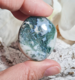 Mosagaat Platte Steen 3,5 cm no.5 Edelsteen