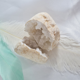 Bergkristal Kwarts Geode - Druzy - 5 cm - wit