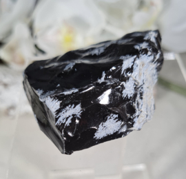 Sneeuwvlok Obsidiaan ruw 5,5 cm no.3