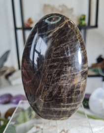 Zwarte Maansteen Edelsteen Sculptuur 9 cm no.2