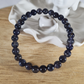 Edelsteen Armband Ioliet - Watersaffier kogelarmband - 6mm