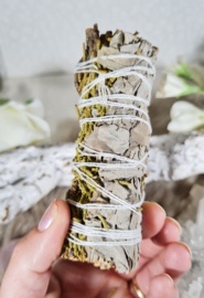 Witte Salie en Jeneverbes Smudgestick  11cm