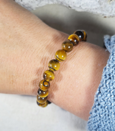 Edelsteen Armband Tijgeroog - 8 mm