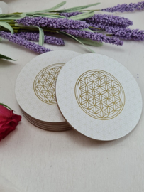 Onderzetters - Bloem des levens - Flower of life - set