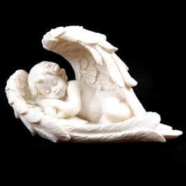 Cherubs sleeping in wings - 9 cm