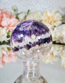 Chevron Amethist Edelsteen Bol no.5 - 7 cm