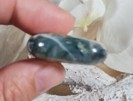 Mosagaat Platte Steen 3,5 cm no.7 Edelsteen