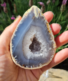 Agaat Edelsteen Geode - Druzy - 8cm - Grijs