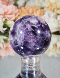 Chevron Amethist Edelsteen Bol no.4 - 6 cm