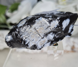 Sneeuwvlok Obsidiaan ruw 5,5 cm no.3