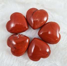 Rode Jaspis - Edelsteen Hanger doorboord hart