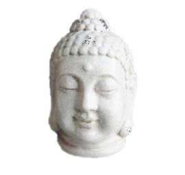 Buddha Head - 24 cm - Creme - Inside & outside