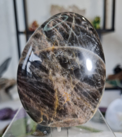 Zwarte Maansteen Edelsteen Sculptuur 7,5 cm no.4