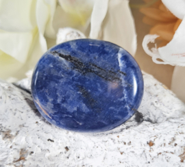 Sodaliet Platte Steen 4 cm no.6 Edelsteen Blauw