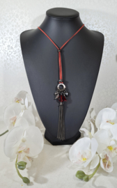 Ketting rood koord - metaal