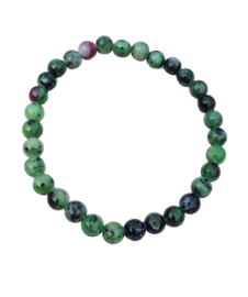 Edelsteen Armband Robijn in Zoiesiet - 6mm