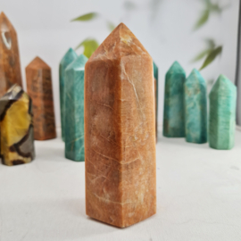 Roze Maansteen - Punt - no.4 - 14,5 cm