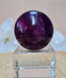 Fluoriet Paars Edelsteen Bol - 4 cm