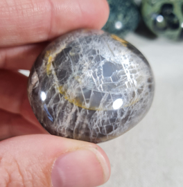 Zwarte Maansteen Palmsteen Edelsteen no.08 - 4,5 cm