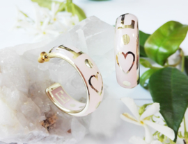 Oorbellen Summer Vibe Love lichtroze 2,5 cm