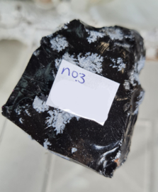 Sneeuwvlok Obsidiaan ruw 5,5 cm no.3