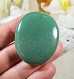 Aventurijn Groen Platte Steen no.5 - 4 cm Edelsteen