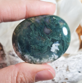 Mosagaat Platte Steen 4,5 cm no.2 Edelsteen