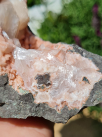 Heulandiet - Geode - 14cm - Roze Edelsteen