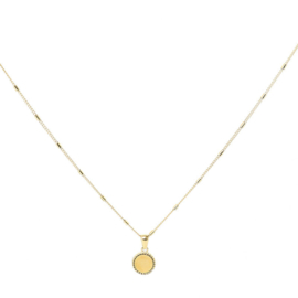 Ketting Sunshine - Quotes to live by - zilver met goudkleur