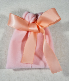 Cadeauzakje Fluweel 9 cm Roze