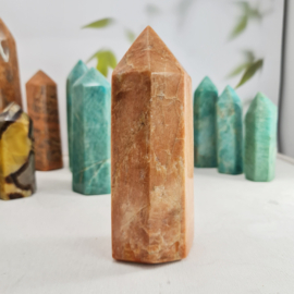 Roze Maansteen - Punt - no.4 - 14,5 cm