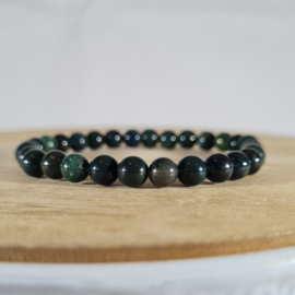 Edelsteen Armband Mosagaat Kogelarmband 6 mm