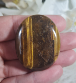 Tijgeroog Platte Steen no.2 - 4 cm Edelsteen