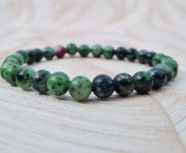 Edelsteen Armband Robijn in Zoiesiet - 6mm