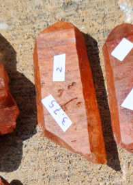 Rode Bergkristal punt - Hematoiet -  Marokko - no.2 - 4,5 cm