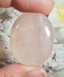 Rozenkwarts Platte Steen no.8 - 3,5 cm Edelsteen