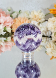 Chevron Amethist Edelsteen Bol no.2 - 6 cm