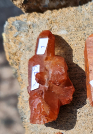 Rode Bergkristal punt - Hematoiet -  Marokko - no.1 - 4,5 cm