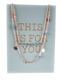 Ketting op cadeaukaart met envelop - This is for you