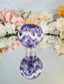 Chevron Amethist Edelsteen Bol no.2 - 6 cm